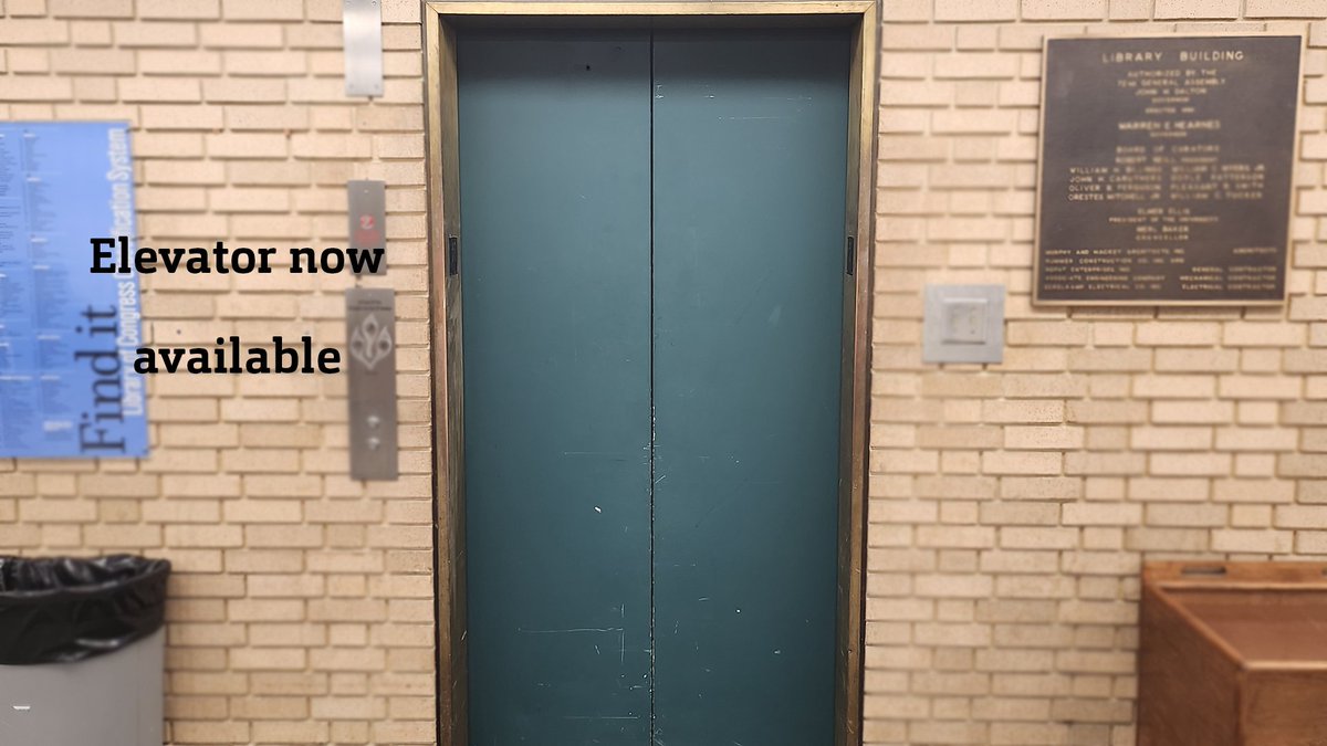 The elevator is now available. #sandtlibrary