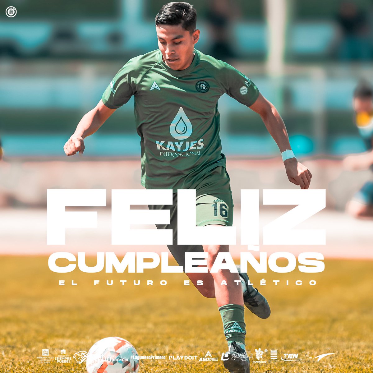 🎉 | Enviamos un abrazo y felicitación a nuestro jugador Axel Barajas, de nuestro primer equipo varonil, que el día de hoy está festejando su cumpleaños. 

⚪️🟢 | #NacimosParaSuperarloTodo #ElFuturoEsAtletico  #LaguneroPrimero