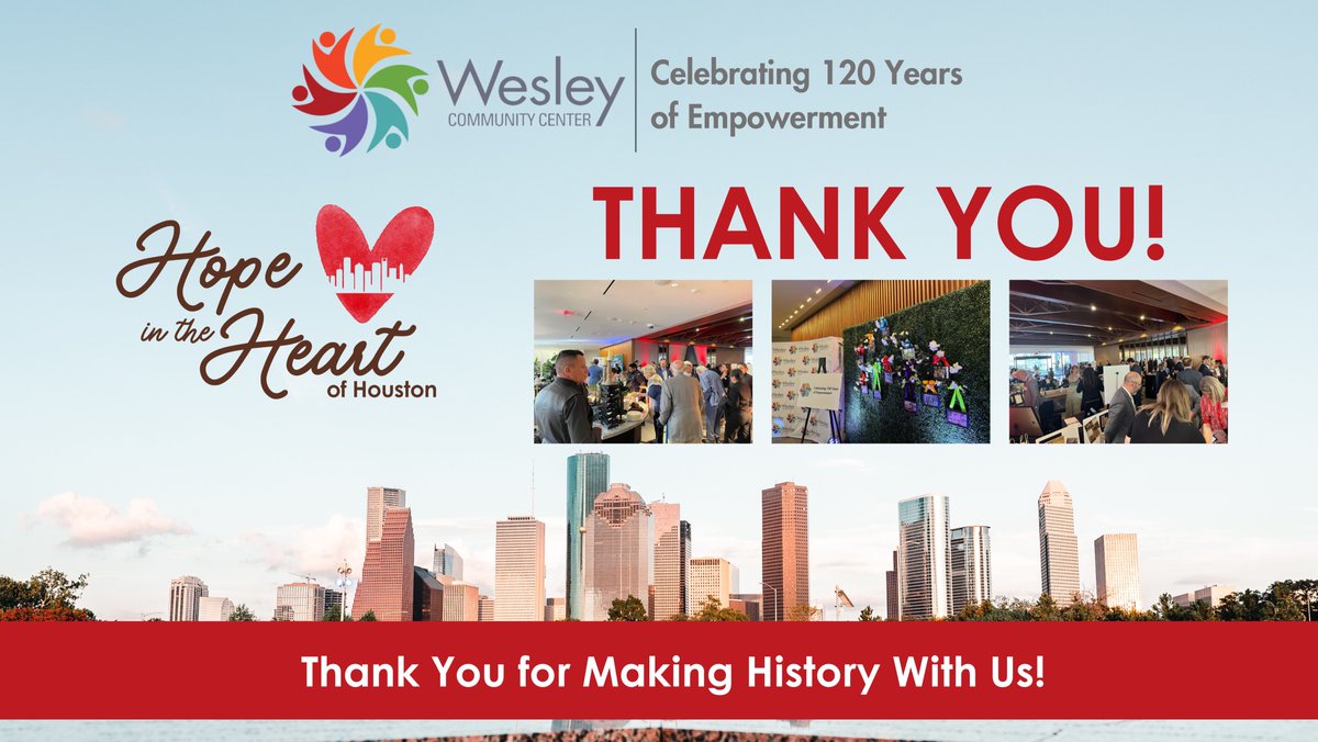What a Hope in the Heart! Thank you to all who attended and joined us in thanking four amazing Wesley Leaders! More info to come on the amazing night! #WesleyEmpowers #Wesley120