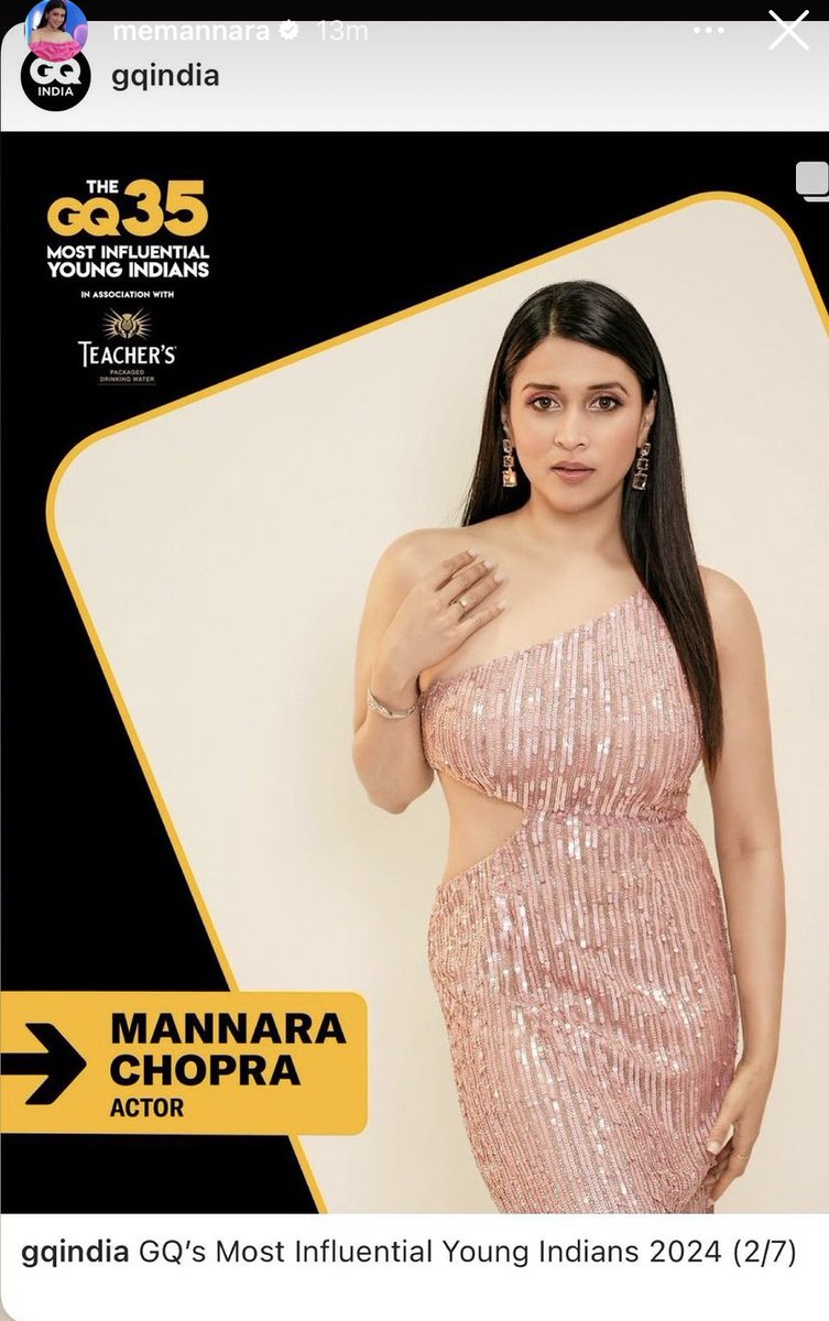 We are so proud of you Mannara. Our heartily congratulations for receiving GQ 35 Most Influential Young Indian award. Stay blessed. #Mannarians love #MannaraChopra #MannaraKiTribe @memannara @gqindia