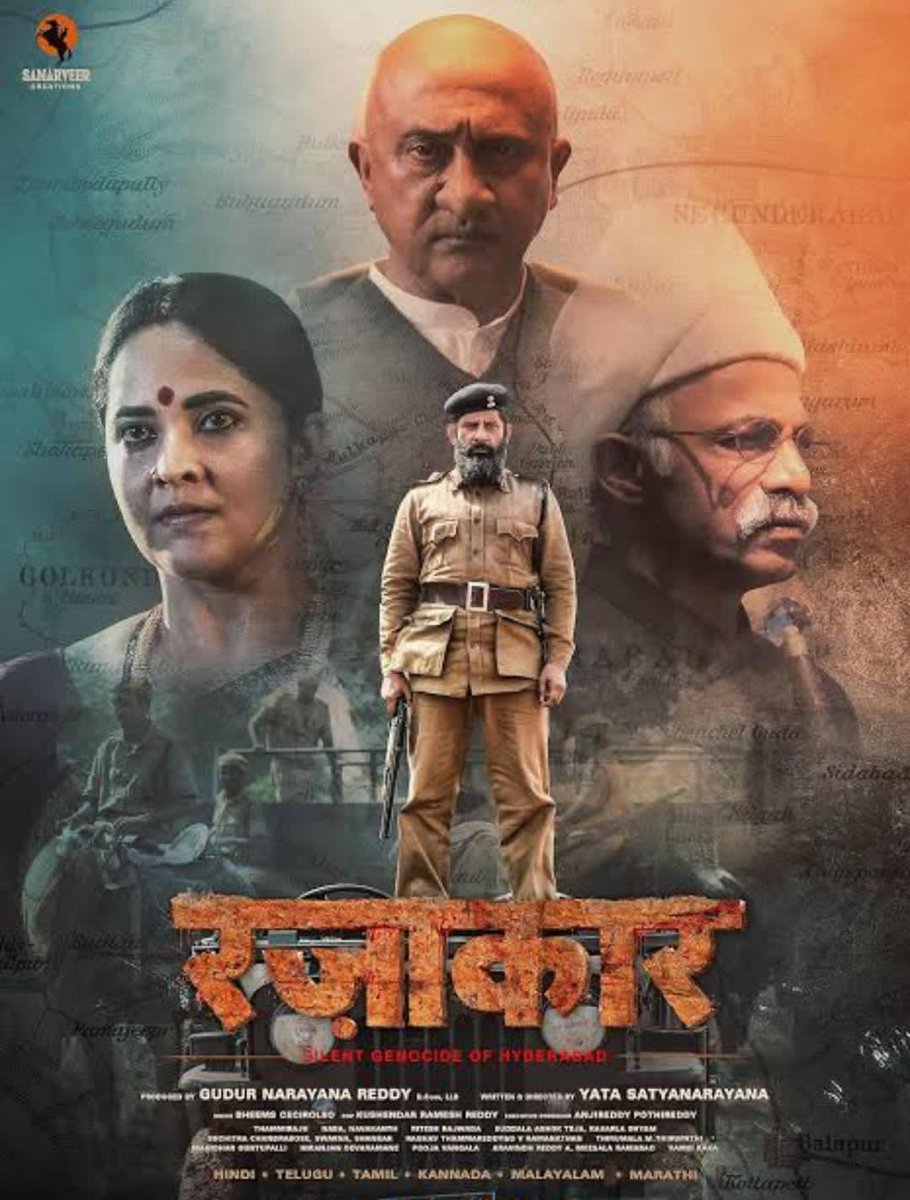 Raj arjun ,Makarand Deshpande and #tejsapru's impactful performances makes #Razakar watchable film.3 Star