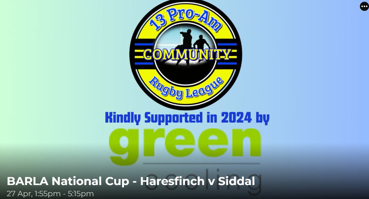 We are out and about on Saturday looking to broadcast commentary as @HaresfinchARLFC & @siddalrl bid to go all the way to the @BarlaCups National Cup Final - @DaveParkinsonRL & @Ste_BeechRL KO is 2pm. Here's the link you'll need: 13proamcommunityrl.mixlr.com/events/3367584 #communityrl #commentary