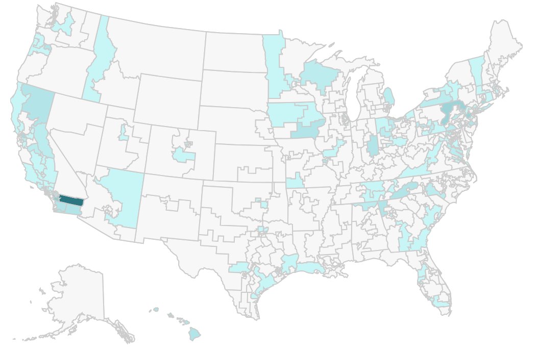 🚨Hundreds of you have reached out to Congress about the Innovation in Pediatric Drugs Act of 2023, but we still need more voices. If your district isn’t on this map, then we need your help to make sure your Rep hears about this bill from a constituent: votervoice.net/ChildrensCause…