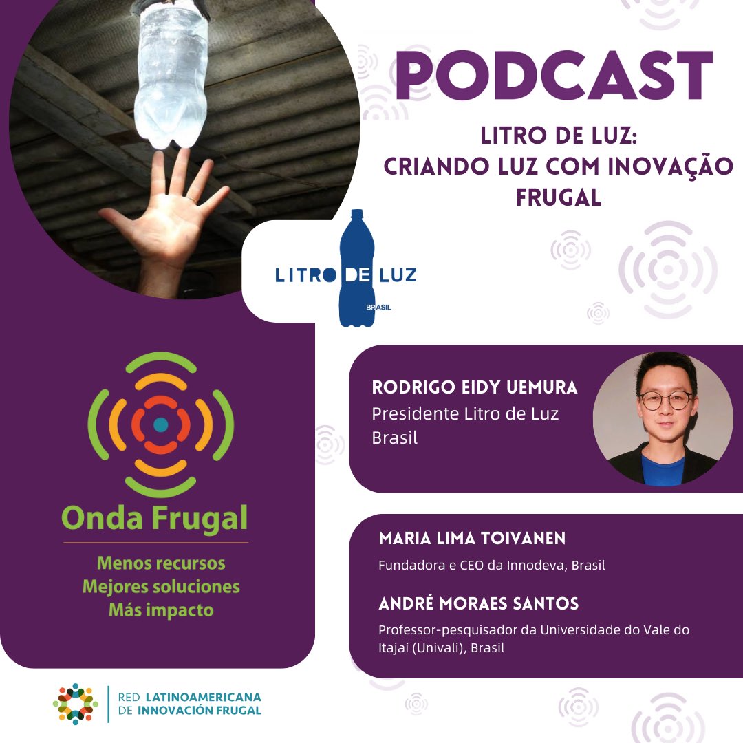 Descubra como a inovação frugal está iluminando vidas no Brasil! Neste episódio, exploramos o impacto transformador da Fundação Litro de Luz, uma iniciativa que utiliza garrafas recicladas para levar luz a comunidades sem eletricidade. open.spotify.com/episode/7eUcyg…