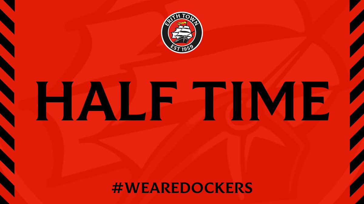 Half time here, and it’s #TheDockers who lead by a goal to nil.

🔴⚫️ 1-0 ⚪️⚪️

#WeAreDockers | #ErithSnod