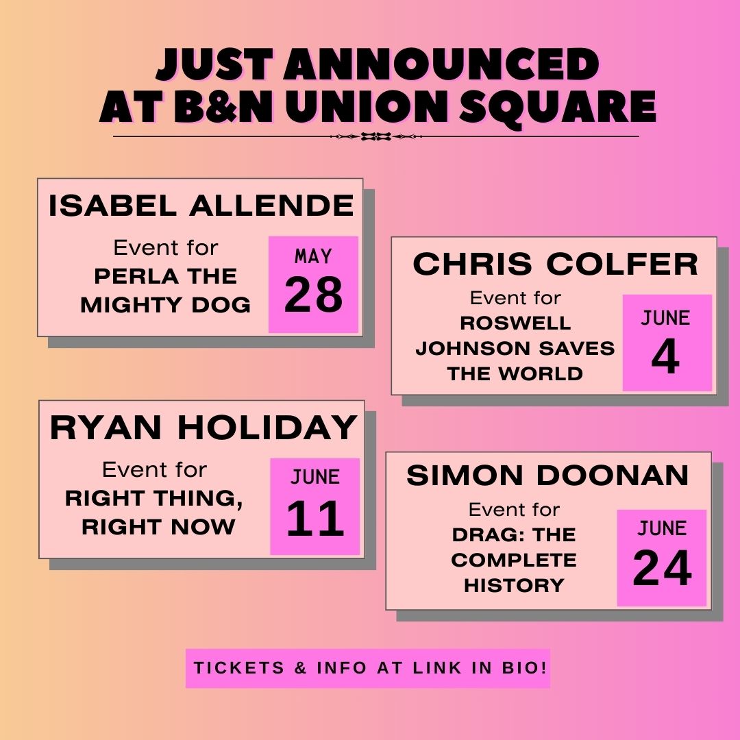 JUST ANNOUNCED! Another exciting week of announcements for you! Don't miss these incredible events with Isabel Allende, @chriscolfer, @RyanHoliday, @simondoonan, and many more! Which event are YOU coming to? Tickets available via the link in our bio.
