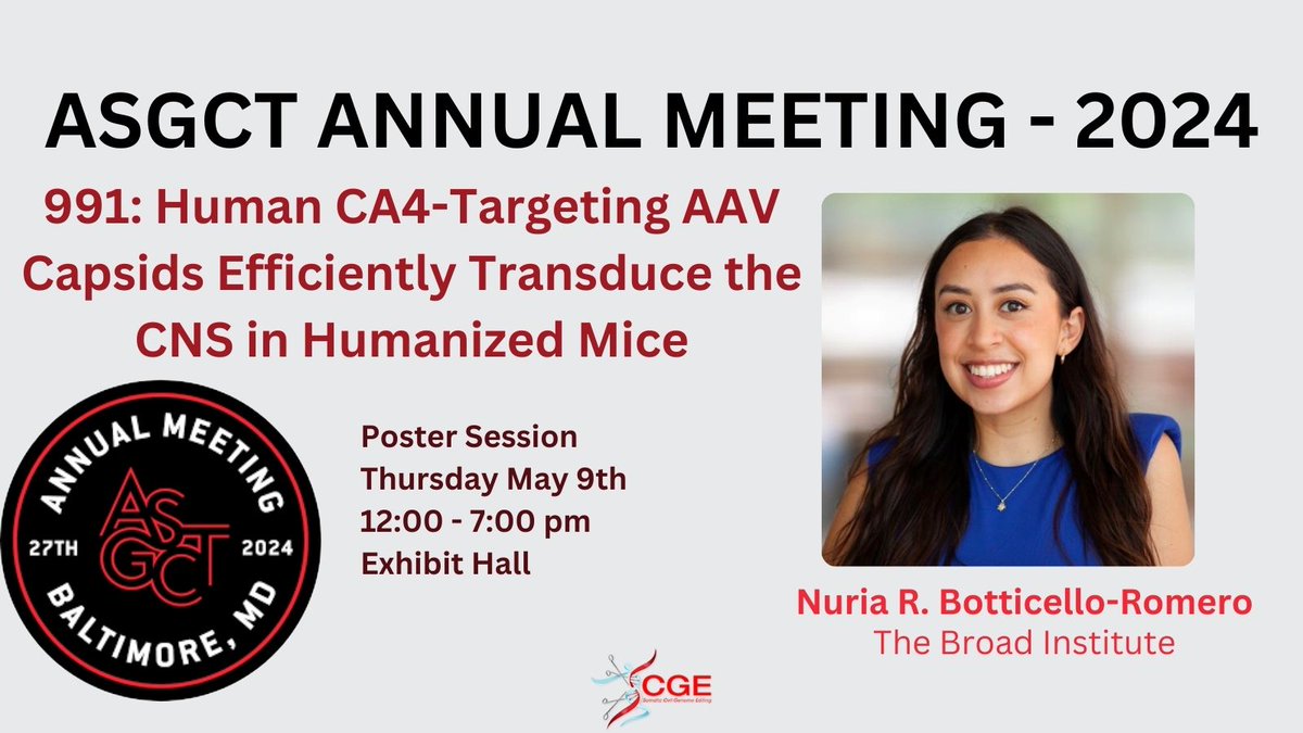 Check out this poster by Nuria Botticello-Romero (@DevermanLab) from 12-7 today at #ASGCT2024