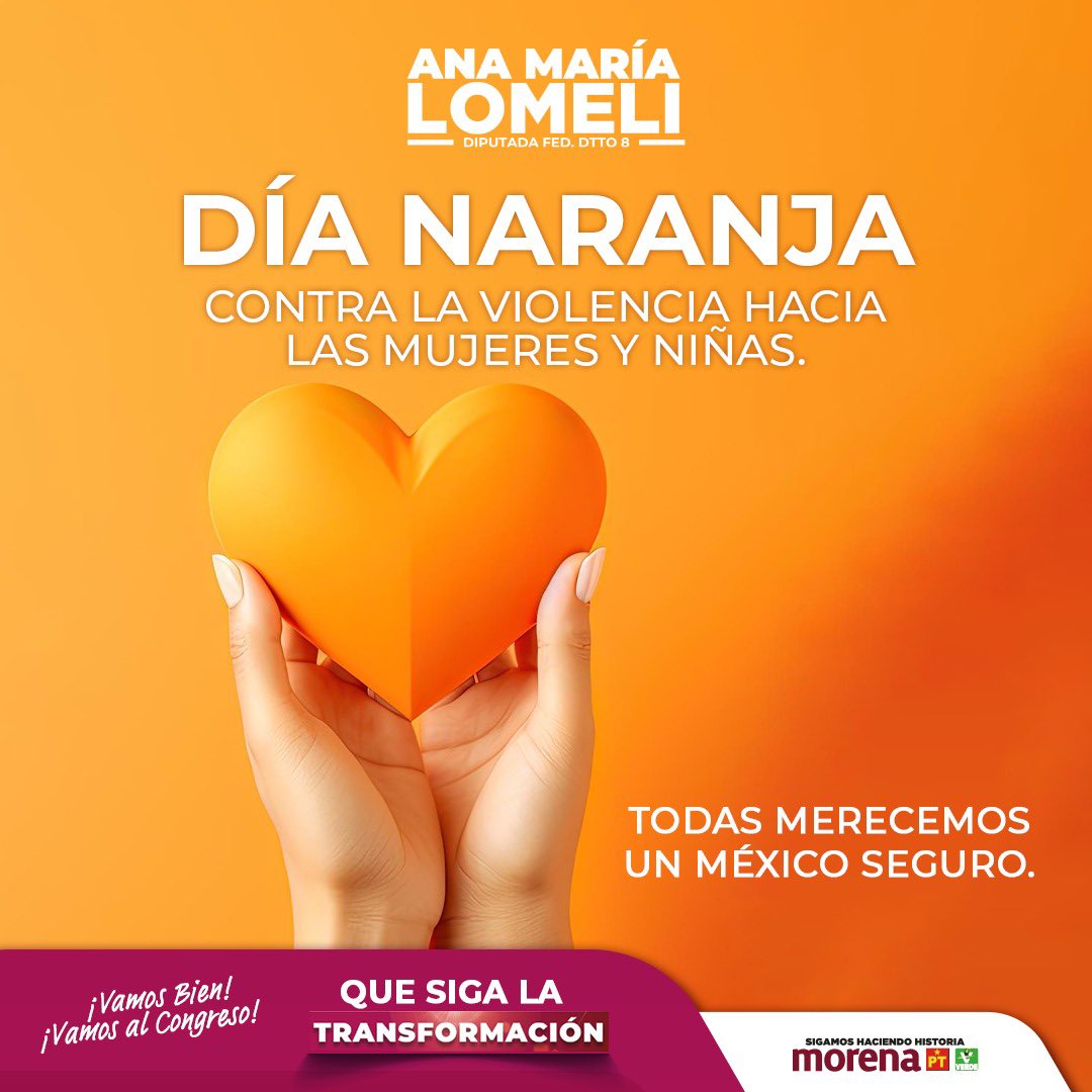 🧡 Como futura diputada de #Coyoacán, me comprometo a ser voz y acción contra la violencia hacia las niñas y mujeres. Trabajaré incansablemente para que nuestras calles y hogares sean seguros para todas. #DíaNaranja ¡Vamos Bien! ¡#VamosAlCongreso! #ReporteandoporCoyoacán