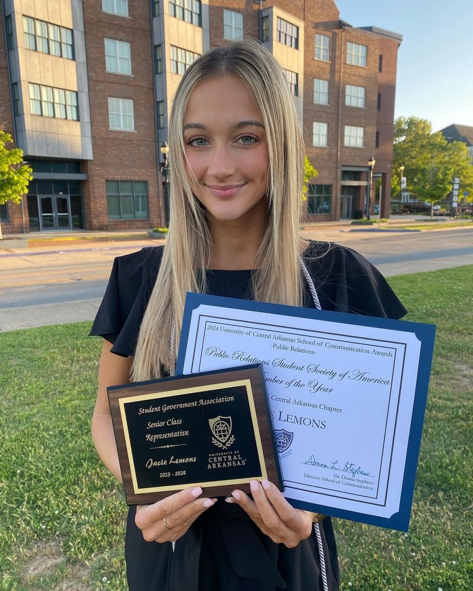 Congratulations to our spring intern, Jacie Madison Lemons! 🎉 She was recently awarded PRSSA Member of the Year by <a href="/UCAComm/">UCA School of Communication</a>. Way to go, Jacie!

#ComGroup #Internship #PRSSA #PublicRelationsIntern #PRIntern