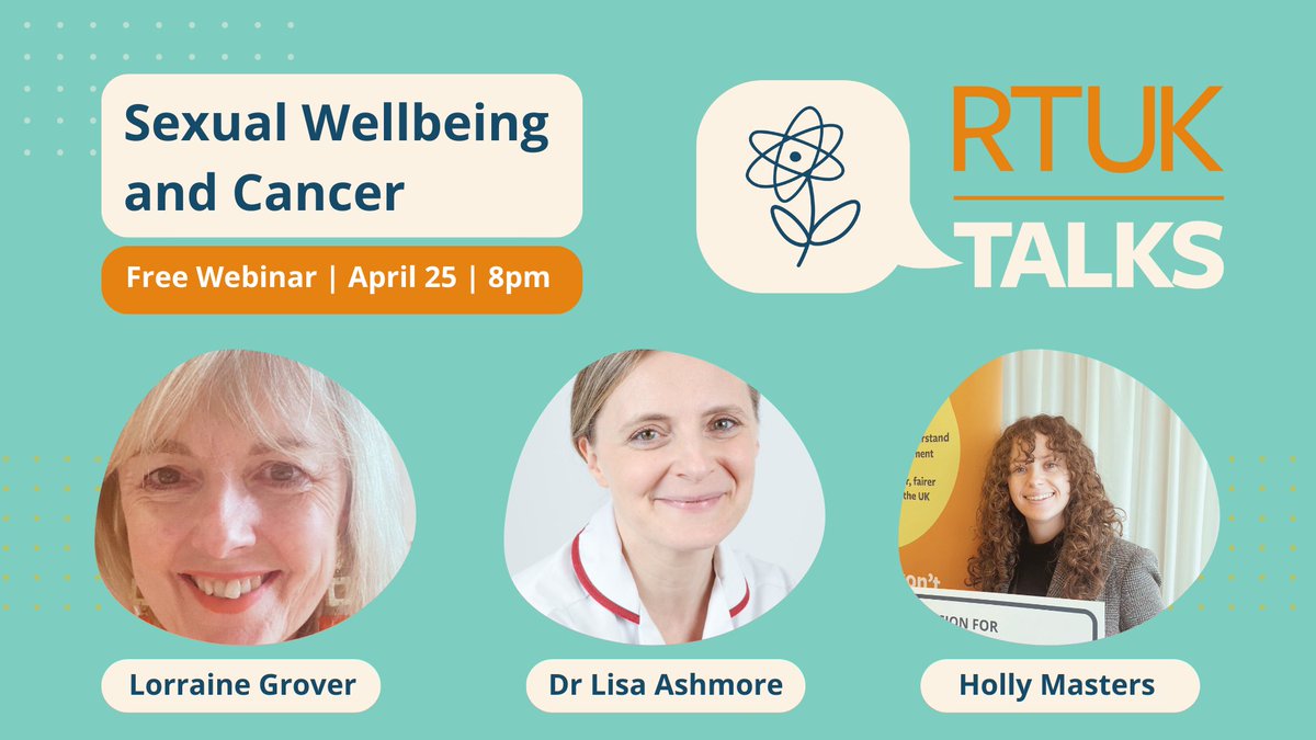 Halfway through tonight's RTUK Talks on Sexual Wellbeing and Cancer. Some great insights from the patient point of view thanks to @HollyMasters19 and the research of @DrLisaAshmore . Next up we have @lekgrover speaking as a Psychosexual Nurse Specialist. #Radiotherapy