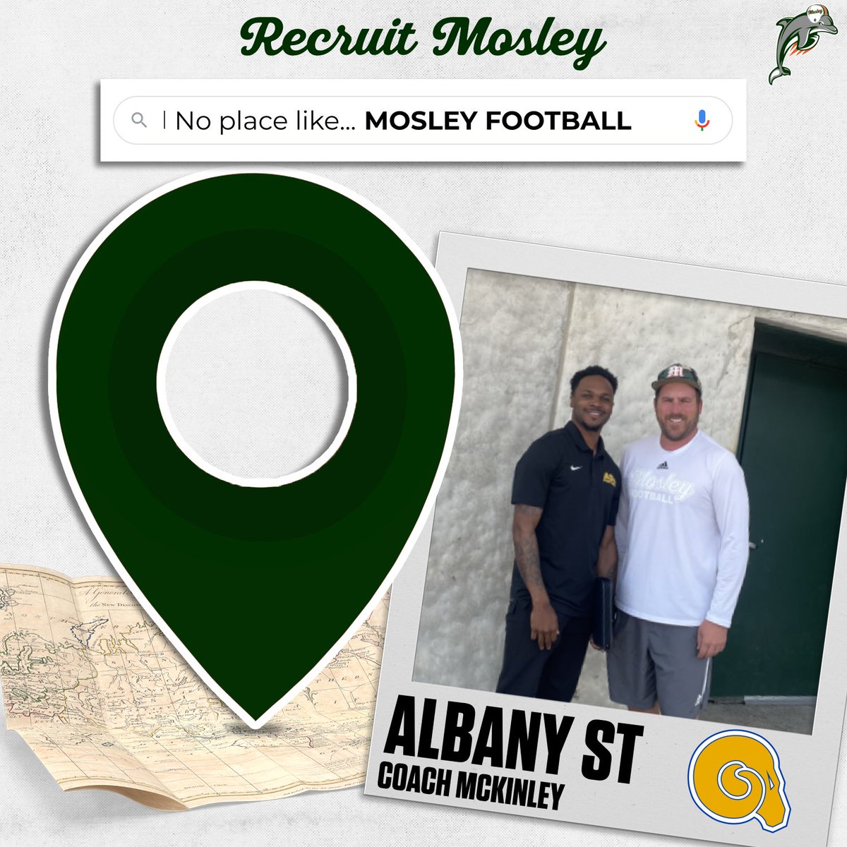 Thank you to @CoachOMcKinley from @ASUGoldenRamsFB for stopping by to see our players at Mosley Football #MosleyMade