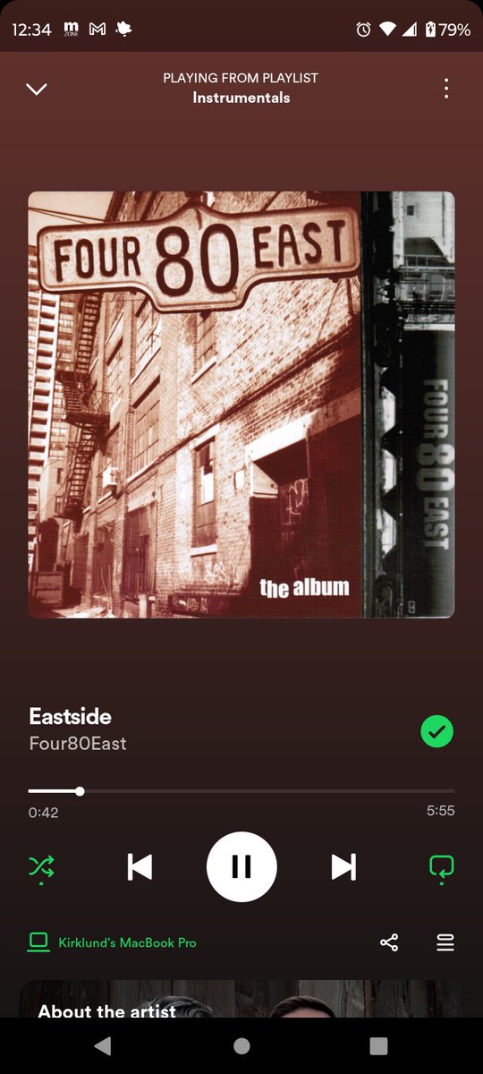 Today's song of the day is Eastside by Four80East