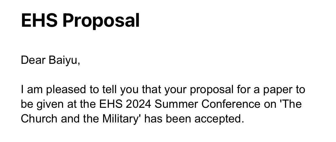 Conference 6/9 of the year: so glad that I will visit Durham and join @EcclesHistSoc meeting this July! My title: “Jesus in Chinese Army: Reappraisal of Feng Yuxiang (1882–1948) and Marcus Cheng’s (1884–1963) Christian National Salvation in the Early Republican Era.”