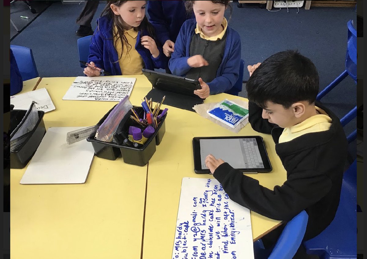 A brilliant afternoon of Computing in Year 2 - we had a lovely time drafting our emails about the mystery of the missing chocolate cake!