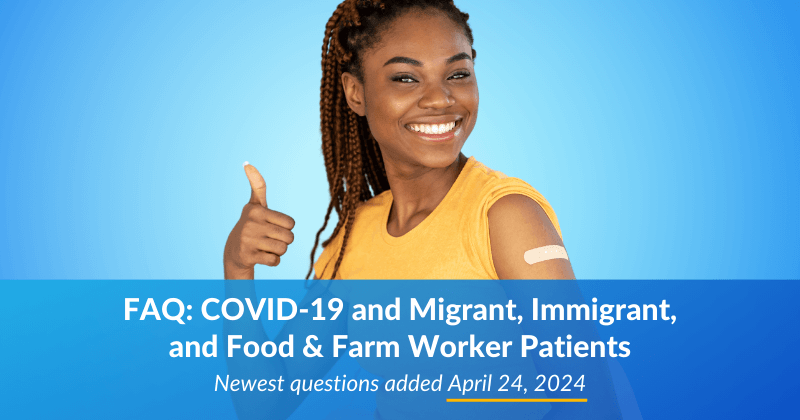 We've updated our COVID FAQ! Our latest questions ask about the spring vaccine, the effectiveness of the last round of vaccinations, and myths about vaccines. Read the newest update here: migrantclinician.org/blog/2024/apr/…