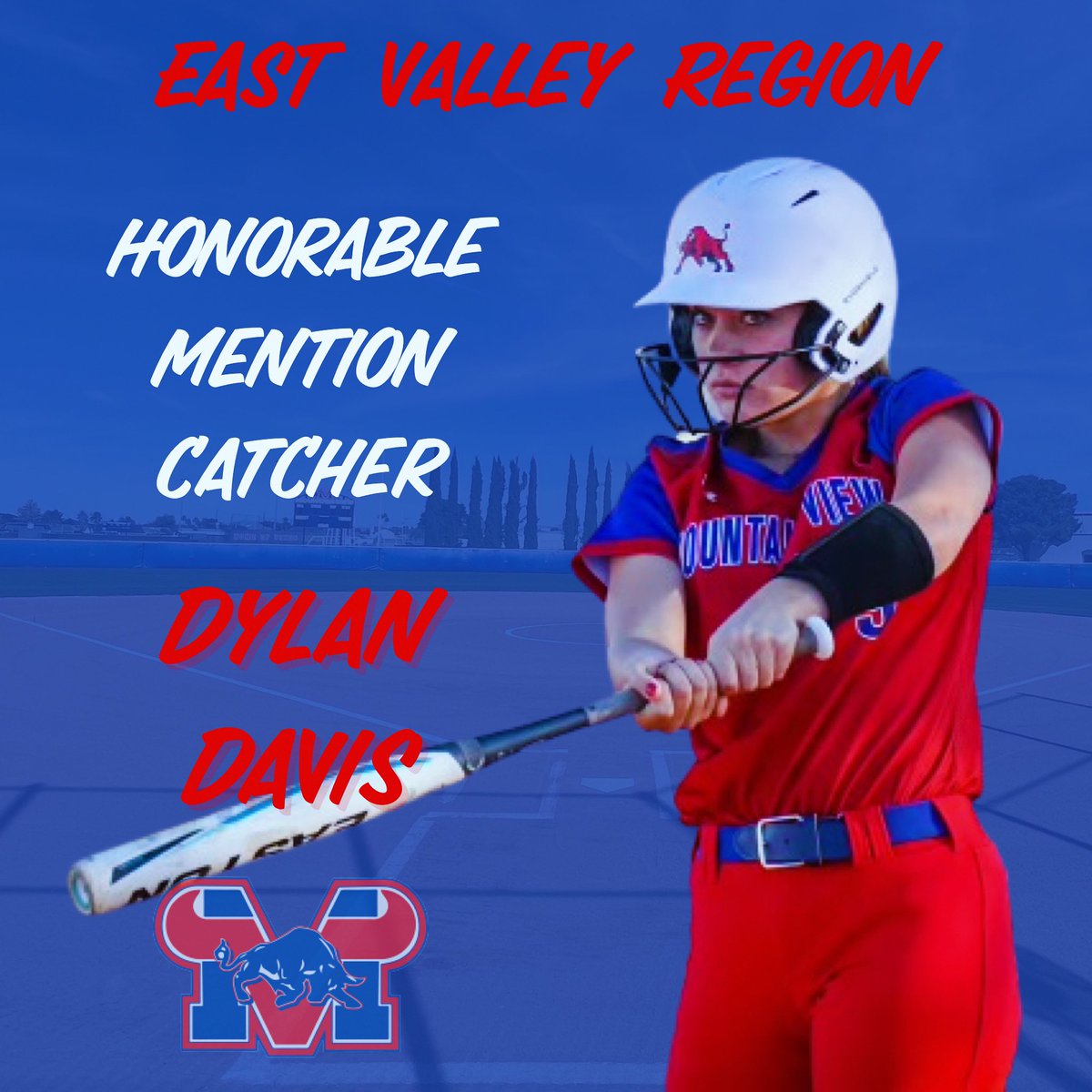 Freshman Dylan Davis is awarded Honorable Mention Catcher for East Valley Region. Congratulations on a great season Dylan!