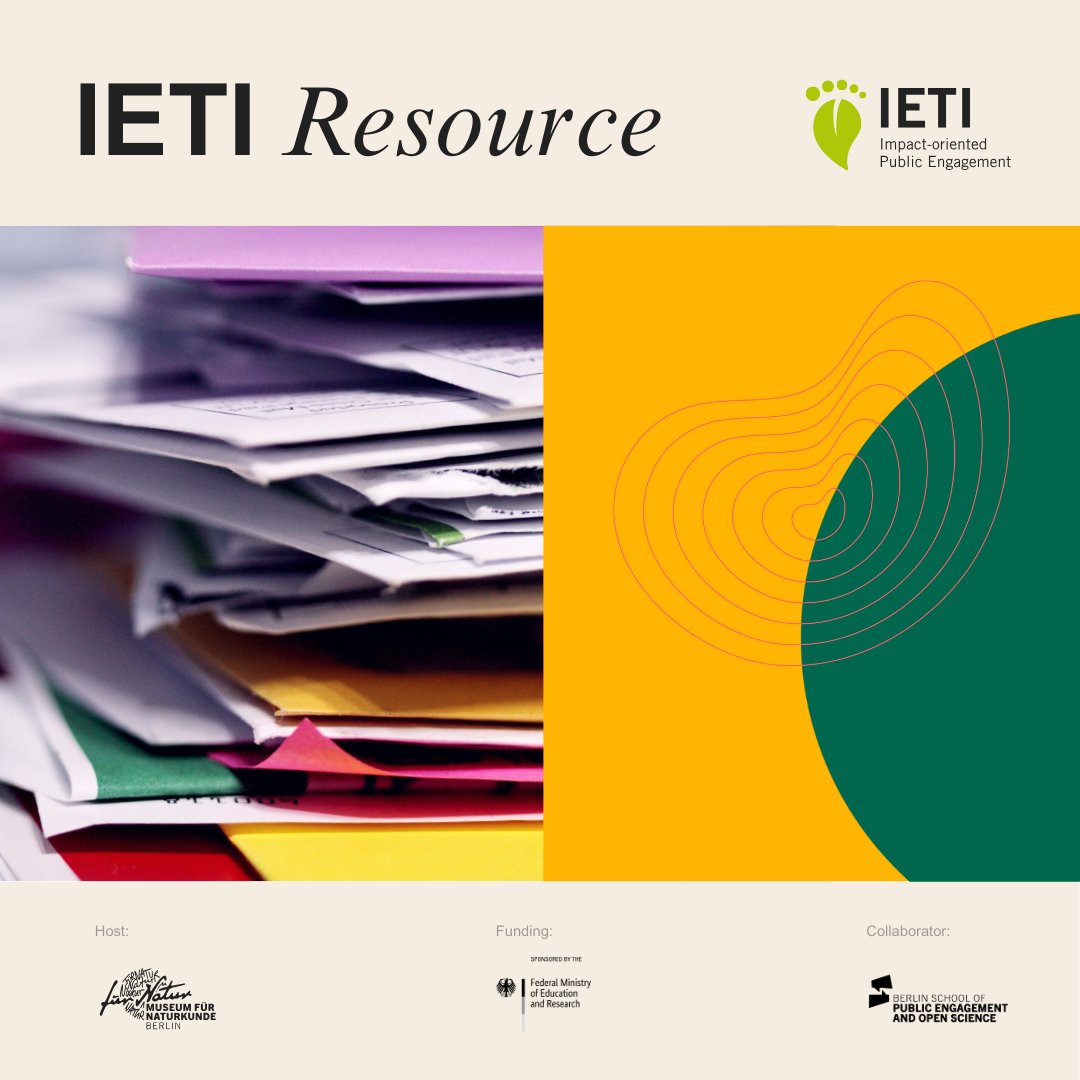 ✨ @IETI_MfN Resource 'Impact: Definitions, How to manage it, A case study'. Here 👉 lnkd.in/dTmt65sU 🔍 Content? #Impact definitions + #LogicModel intro + logic model #CaseStudy (National Education Nature Park, @NHM_London). With @BerlinSchool_PE and @mfnberlin.