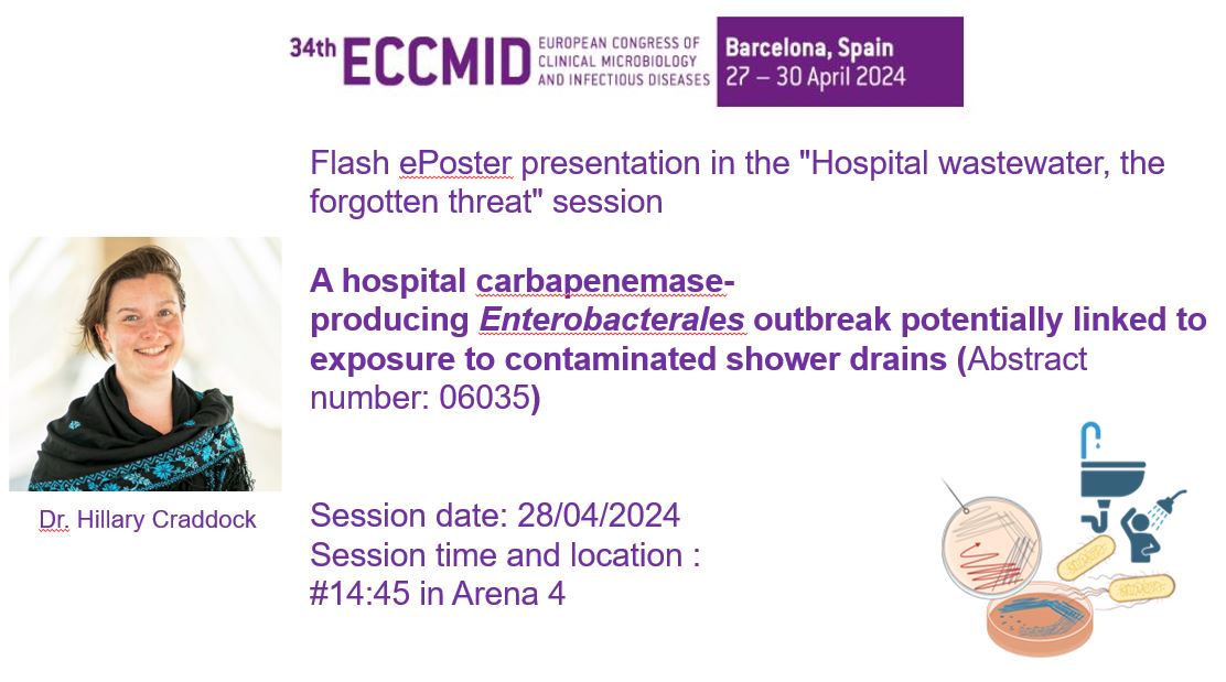 #ECCMID Spotlight on @HillaryCraddock. Enhanced screening of sanitary ware during a #CPE outbreak. 🙏🏽@efwisg_escmid. Innovations needed to tackle this and with @scienceirel #NationalChallengeFund #NextGenerationEU we will do our best @dfitzhughes @PryceGroup @Cfinnipc @FfitzP