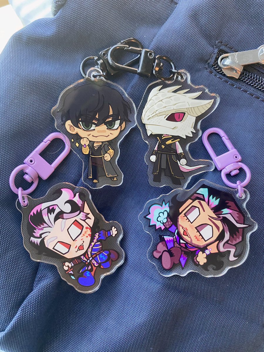 got these guys yesterday!!! theyre so cute i squish them (by @hephasst and @constantinnenn !!!💜🖤)