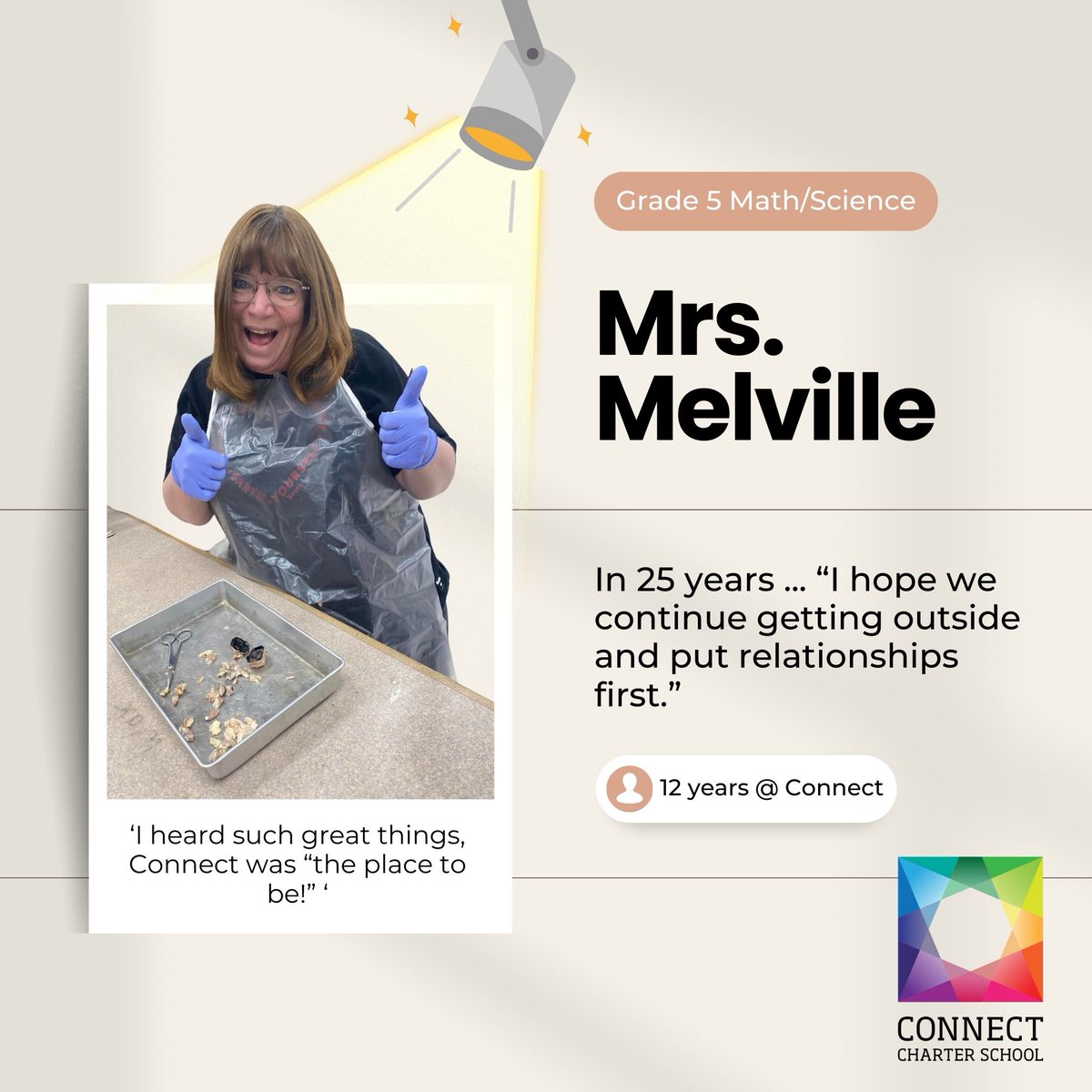 connectcharter's tweet image. Join us in celebrating Mrs. Melville! She&apos;s been shaping young minds in our school since 2012. Her positive energy and innovative teaching styles make learning basic math into fun and games 🎤🎯🎮 #EmployeeSpotlight #AmazingEducators #25YearAnniversary #EdutainmentLearning