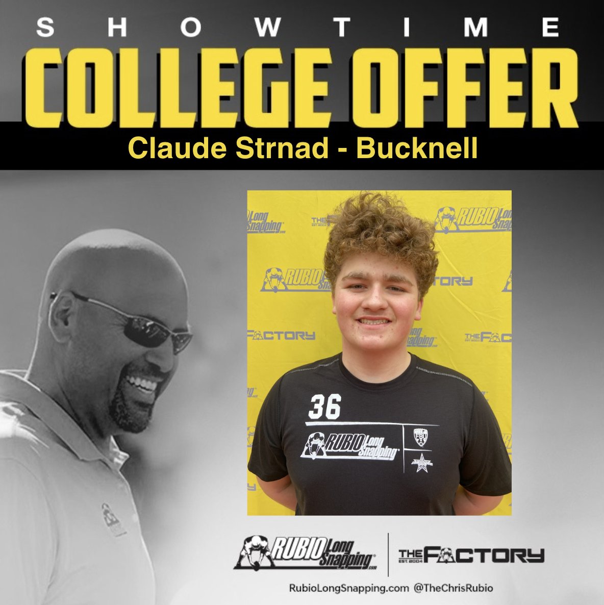 SHOWTIME!!! Rubio Long Snapper Claud Strnad (transfer) has picked up an offer to... #RubioFamily | #TheFactoryJustKeepsOnProducing