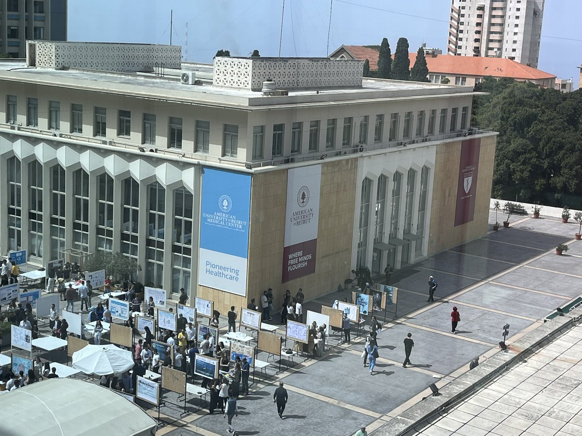 Inspite of all the troubles and difficulties, Lebanese Medical Schools organize at @AUB annual research #NationalResearchDay open air @HPDC_AUB @AUB_FM @USJLiban @Uni_Of_Balamand @BeirutArabUni @USEKOfficial @SGUB_edu @lebamericanuni @LebaneseUni Apr 25-27, 2024