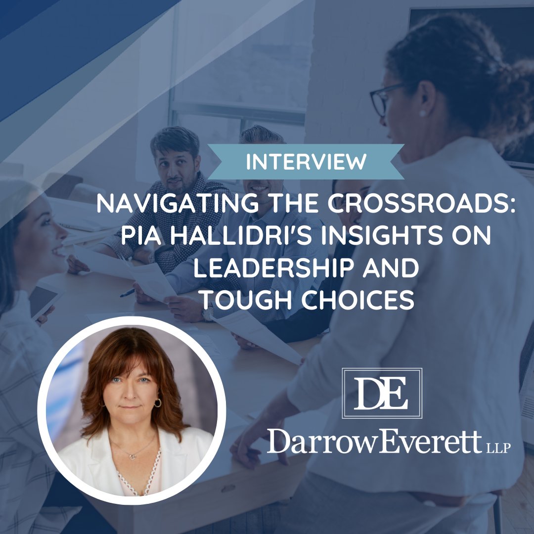 DarrowEverett CEO Pia Hallidri was recently featured in Authority Magazine, discussing the art of decision-making and the tools and strategies she uses to navigate tough choices in the workplace. Great insight from a great leader. 
#LeadershipInsights #DecisionMaking…