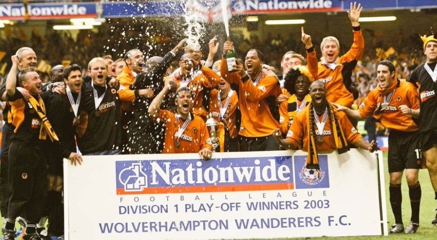 Wolverhampton Wanderers celebrate winning their play-off Final back in 2003

#WWFC #Wolves #WolverhamptonWanderers #Playoffs #Promotion