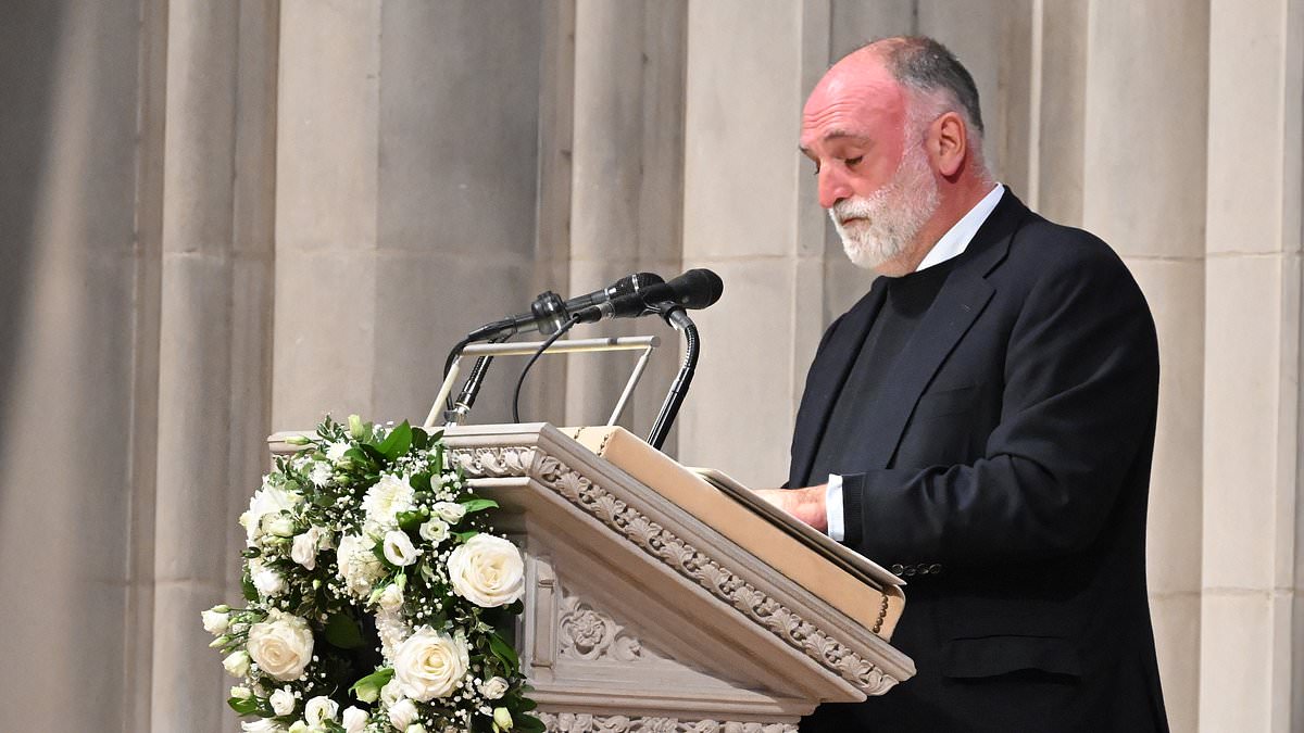 Headline Celebrity chef Jose Andres demands answers and says there's 'no excuse' for Israel's killing of his seven aid workers in Gaza at National Cathedral memorial service with Doug Emhoff and Yo-Yo Magoes here trib.al/gT5IwwX
