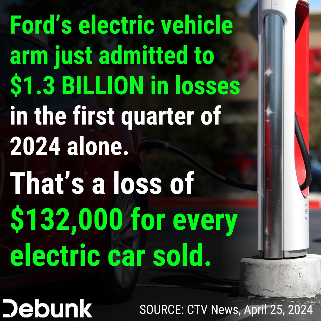WOW! 😳 And eco-radicals will still pretend that electric vehicles are economically viable.