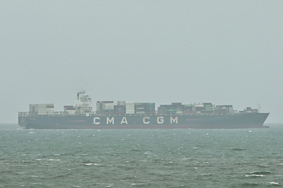 The CMA CGM FIDELIO, IMO:9299642 en route to Savannah, Georgia USA, flying the flag of Malta 🇲🇹. #ShipsInPics #ContainerShip #CMACGMFidelio