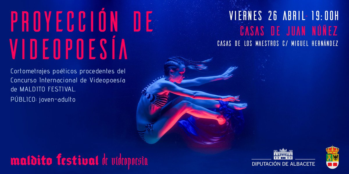 ⚡VIERNES 26 ABRIL | 19H | CASAS DE JUAN NÚÑEZ (ALBACETE)

Introducción a la videopoesía y proyección de videopoemas 🔥❤️🔥

#videopoesía #poesía #videoarte #Albacete #casasdejuannunez