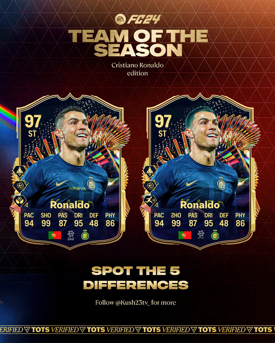 Spot the difference 🔥 There are five differences on these two cards, lets see if you guys can find them 👀