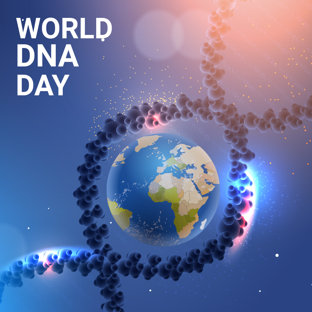 WrldwideLifeSci's tweet photo. DNA Day commemorates the completion of the Human Genome Project in 2003 and the discovery of DNA’s double helix in 1953. Celebrate by educating patients on this amazing discovery!

#DNADay #DNA #WorldDNADay #HumanGenomeProject #DNAHelix #Discovery https://t.co/p0qI3Otjzi