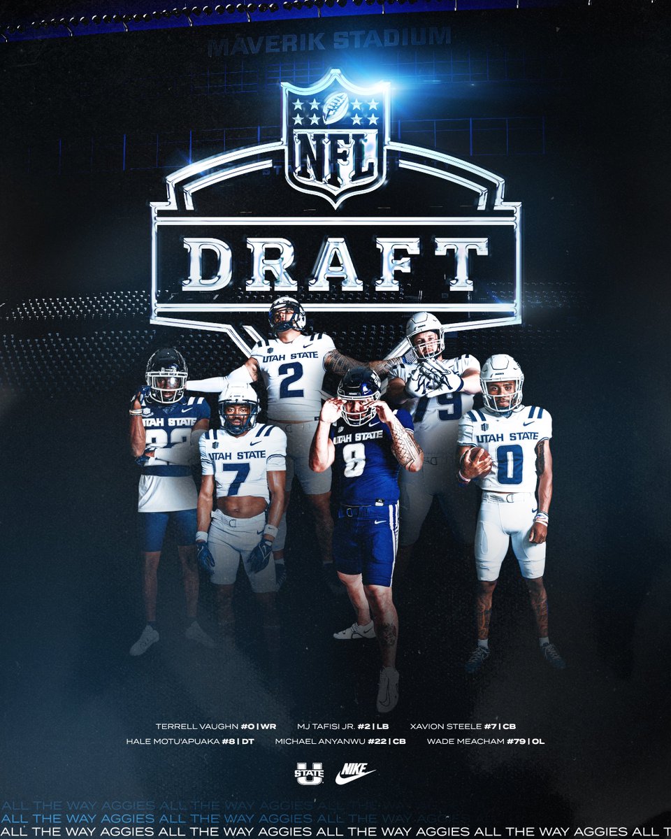 Wishing good luck to these Aggies participating in the 2024 NFL Draft!🤘💙 #AggiesAllTheWay