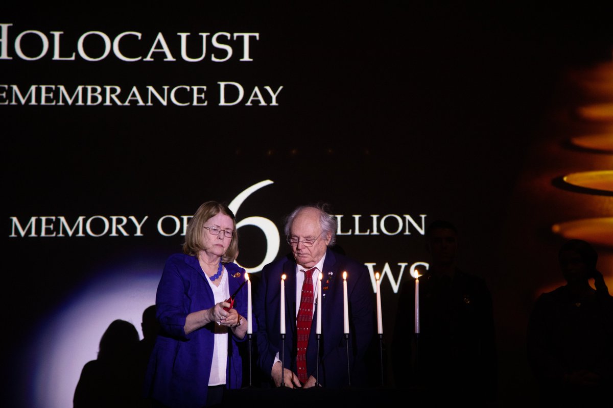 #CASCOM hosted a Days of Remembrance Ceremony at the Beaty Theater. Guest speakers Dr. Loria, Holocaust survivor and his wife, spoke about the courage displayed by his mother as she kept him safe, and the Soldiers who liberated a German-occupied Europe. #SupportStartsHere