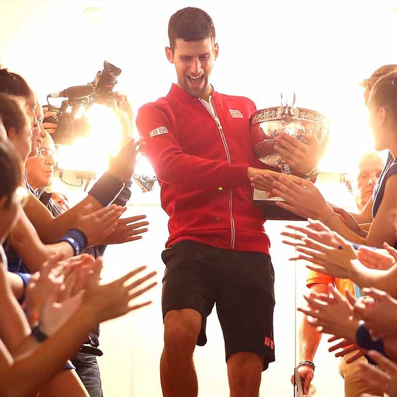 Happy #nolefamday to all #nolefam . Today we celebrate all of us and our kindest champion of all, the GOAT @DjokerNole . I love this pic the most it is from RG 2021!