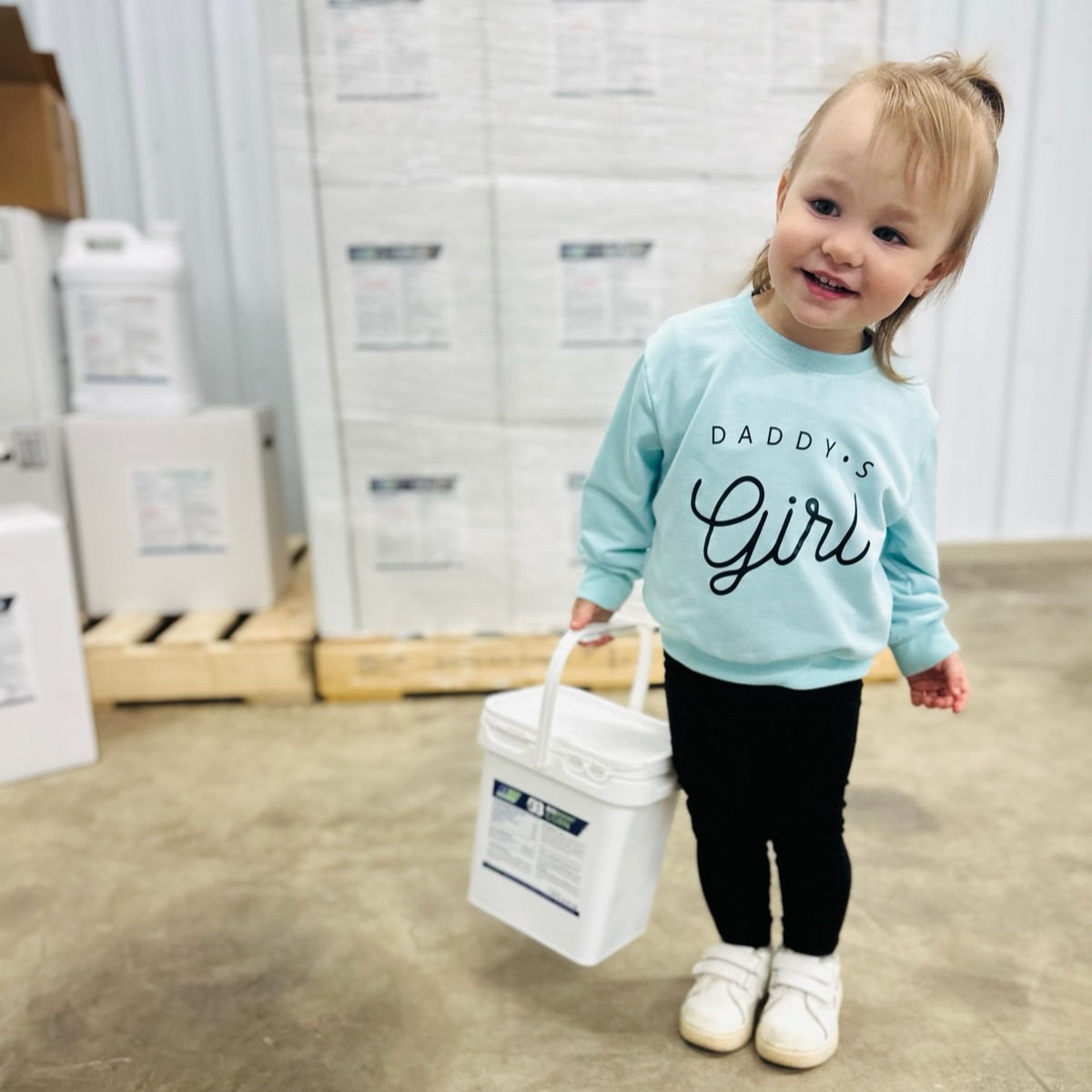 You're looking at the future of ag right here. 💙 🇺🇸 Pretty sweet to think that 'bring your kid to work day' is most days when your work is on the farm!