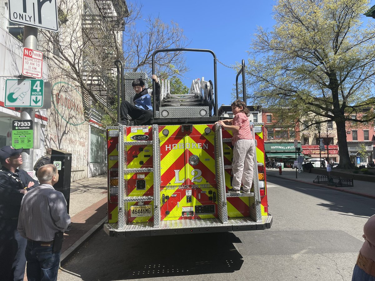 We had a great time showing off our trucks as part of @CityofHoboken City Hall “Take Your Kids to Work Day.” Maybe we have a few future #HobokenHeros on our hands!!!!