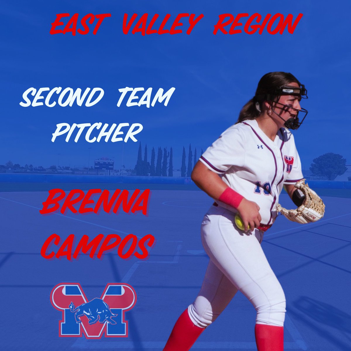 Junior Brenna Campos is awarded Second Team Pitcher for East Valley Region. Congratulations on a great season Brenna!