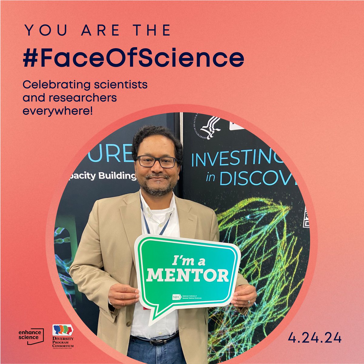 'As a scientist and mentor, I find great joy in developing innovative technology and fostering creative thinking in mentees.'- Dr. Toufeeq Syed is an associate professor & assistant dean at @McWilliamsSBMI at @UTHealthHouston. He's also a co-lead of the @NRMNET! #FaceOfScience