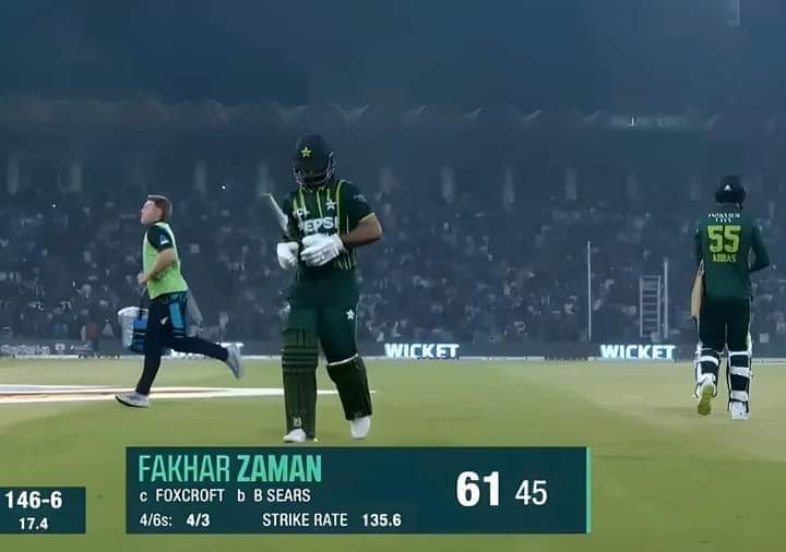 Thanks Fakhar Zaman, your 61 runs saved some dignity otherwise it would have been a humiliating defeat...
Best wishes for you 🙂😂

#FakharZaman