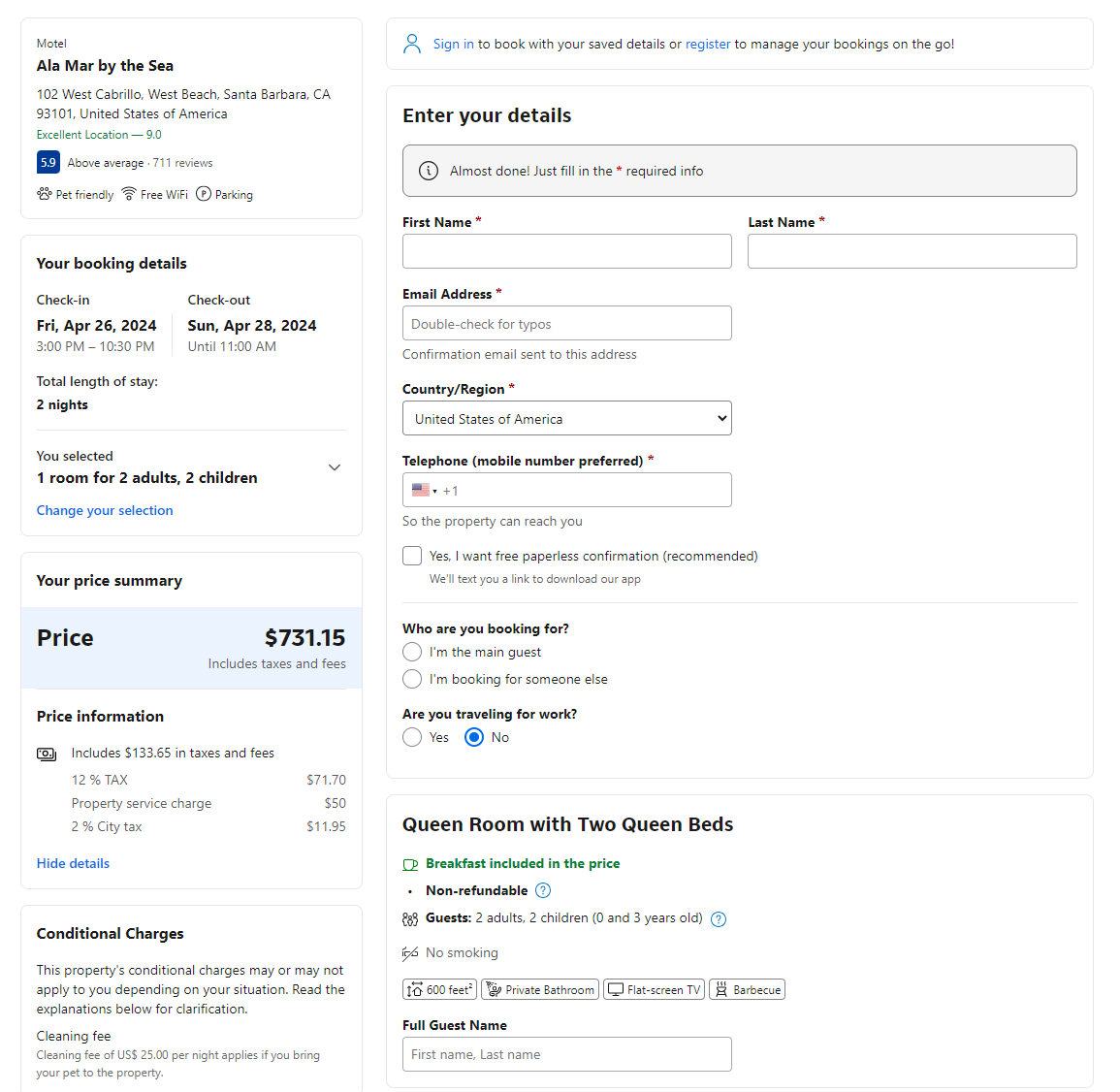 BadBradWesley's tweet photo. @Citi when I book on your site to use benefits with my #CitibankPremier card I am charged $100 more than on a regular old travel site (@bookingcom). What's the point of offering a $100 travel credit if you're just going to cancel it out with fees? https://t.co/l9vbpN6QN5