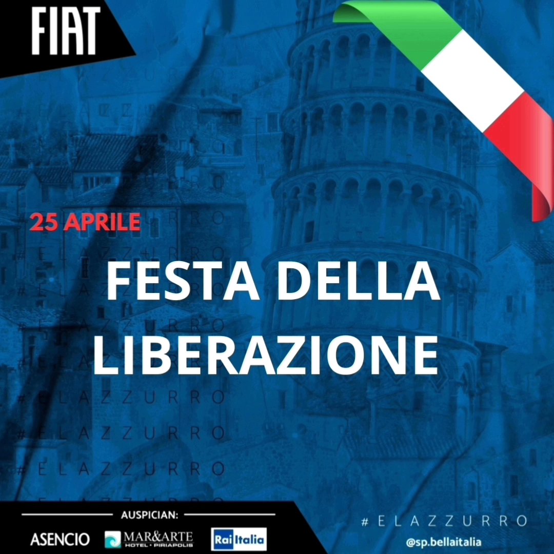 Festa della Liberazione 💪 Oggi si festeggia in #Italia un giorno fondamentale per la storia d'italia. Coronamento della resistenza italiana al nazifascismo. #ElAzurro🇮🇹