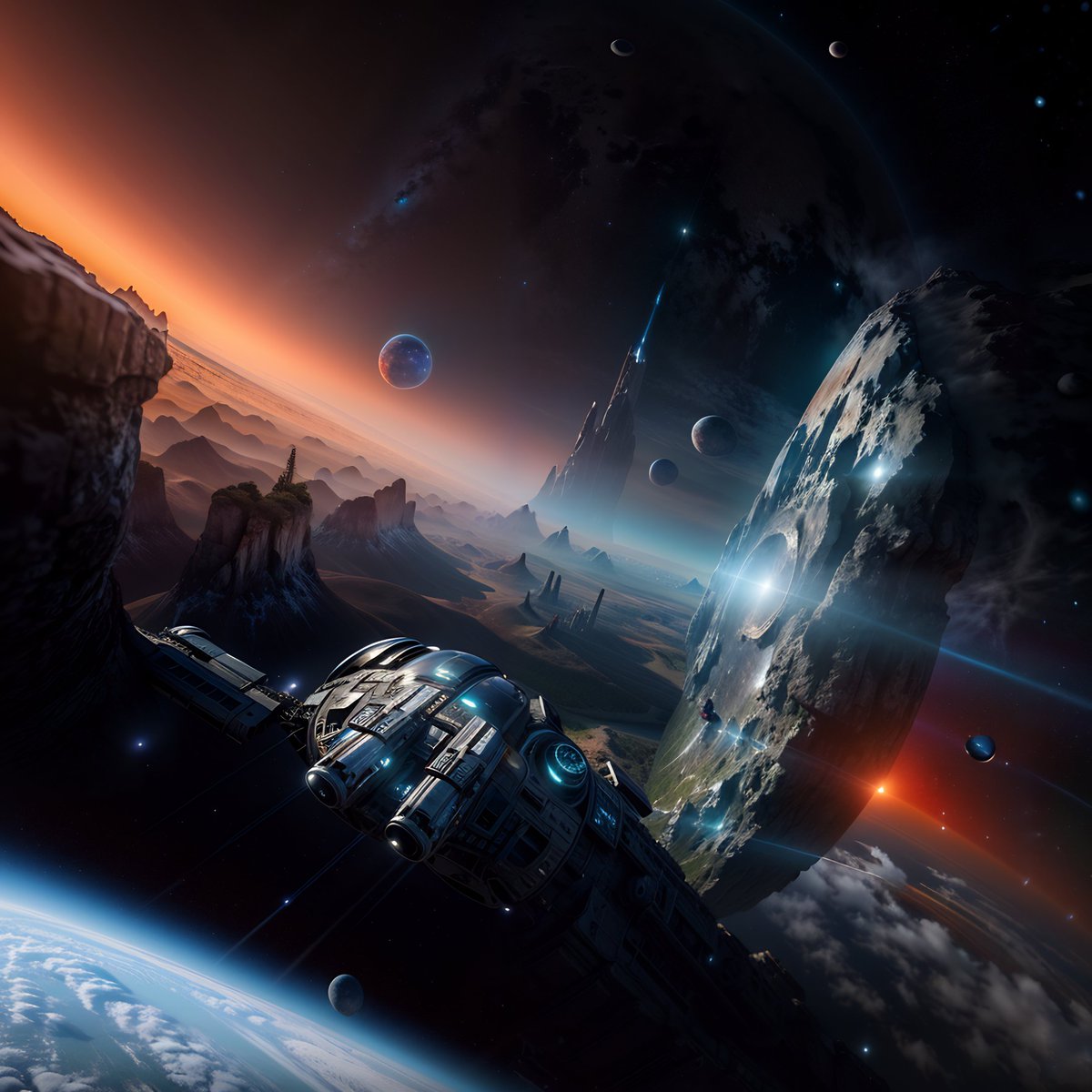 ai_d__g's tweet image. Fun space themed images #AIart #AIscifi #AIspace
