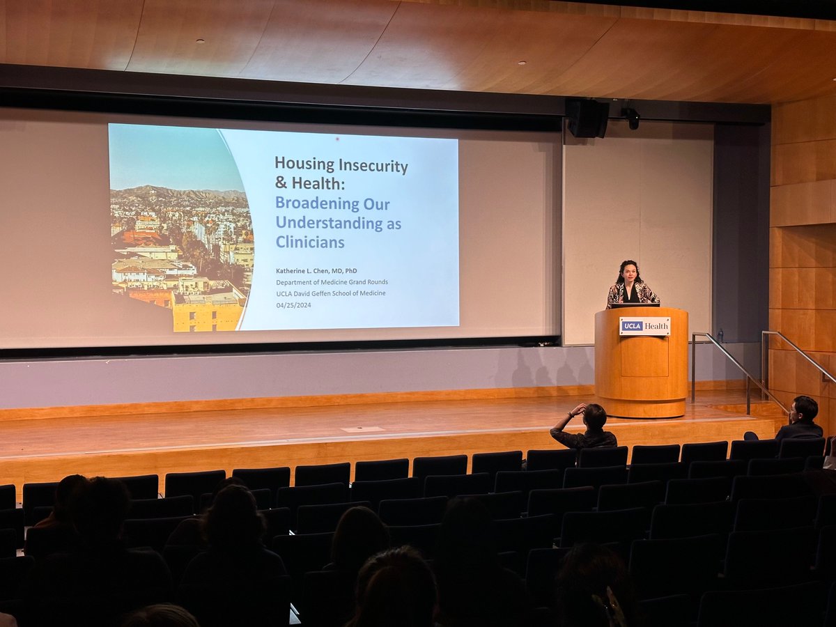 Dr. Katherine Chen takes the stage to discuss the link between housing and health. Housing insecurity is not just about homelessness – it’s a spectrum with far reaching health implications. @katchenmd shares the key findings from two studies.