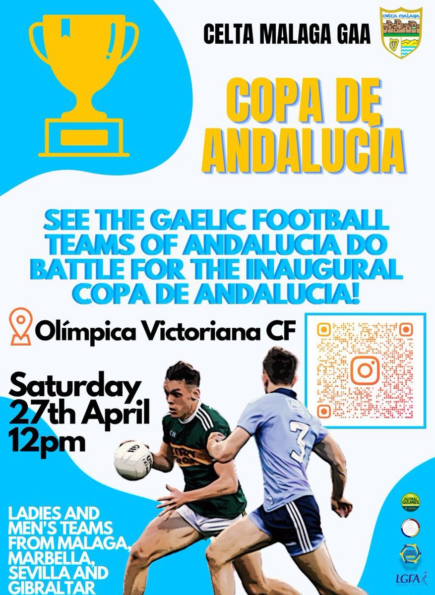 🏆Copa de Andalucía 2024 (GAA & LGFA) 🏐This weekend Málaga hosts the first tournament of an annual Gaelic Football event. 🇮🇪Irish and international group 🌏 Everyone welcome! Celta Málaga is always looking for new members, players, social members & friends!