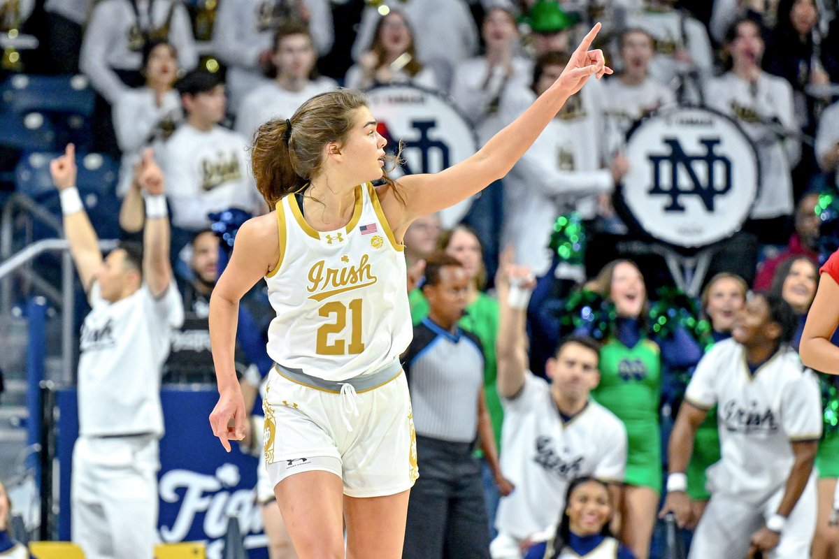 Here's what Notre Dame head coach Niele Ivey and point guard Hannah Hidalgo said about having Maddy Westbeld back for one more season: on3.com/teams/notre-da…