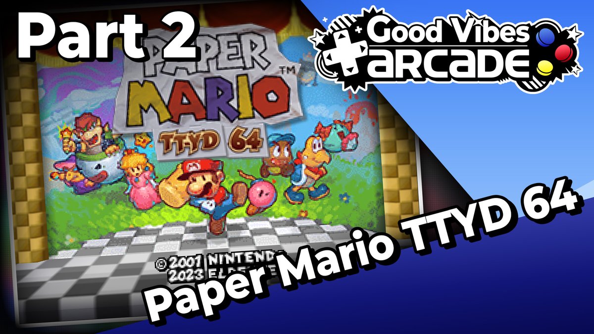 We're going back in for more! Paper Mario 64, but with The Thousand-Year Door battles, badges, and more? Going like with the start of Chapter 2, in a moment!: twitch.tv/officialgvg
