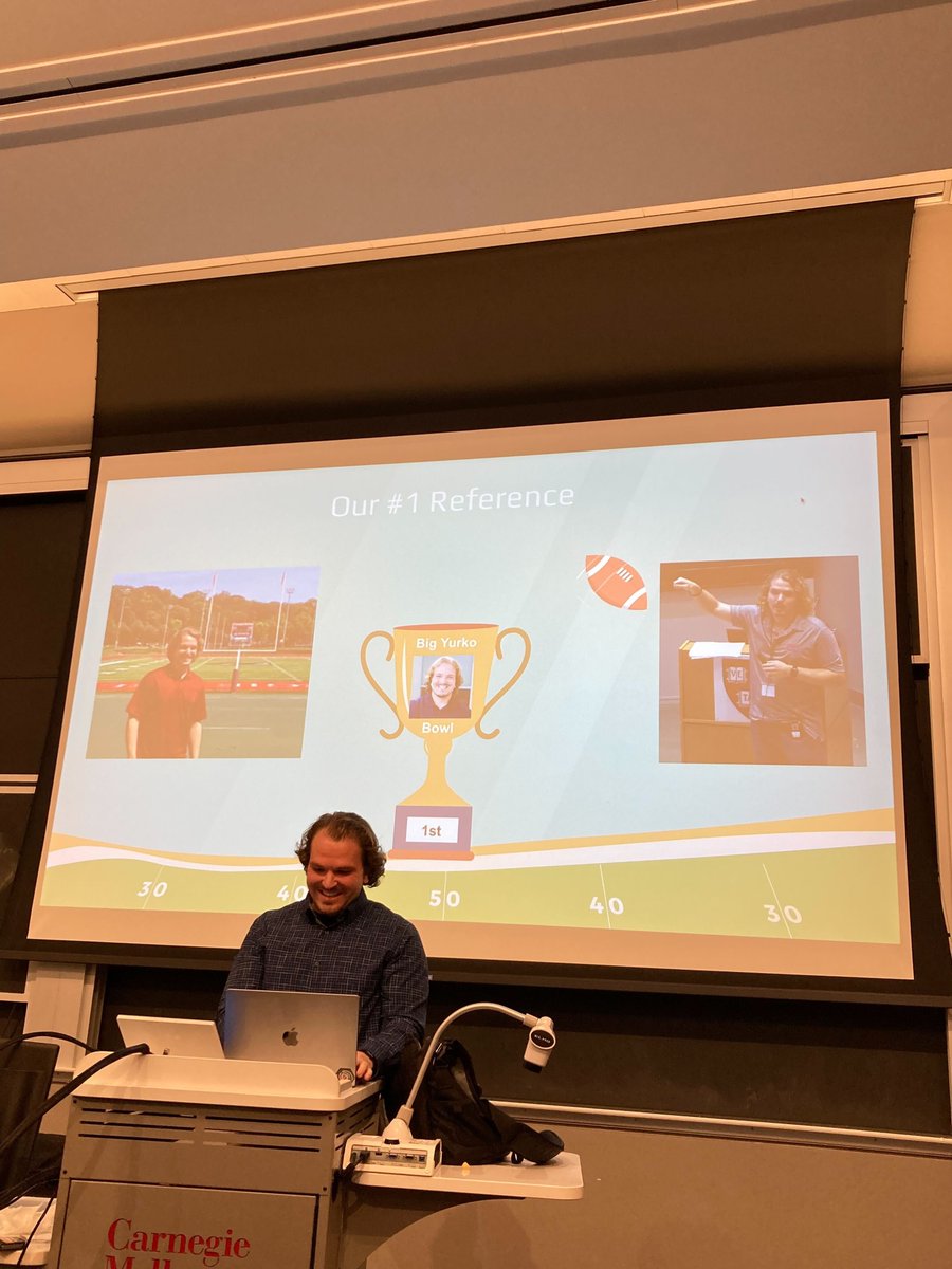 Finished up my #sportsanalytics methods course today with final project presentations and some betting content (nice materials @UnabatedSports), but one group had this as their final slide (photo by @qntkhvn) - I love my job